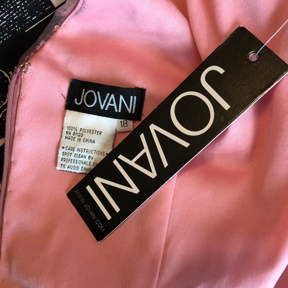 NEW JOVANI SZ 18 ROSE PINK MAXI SEQUIN RHINESTONE GLAM FORMAL EVENING GOWN - Picture 12 of 12